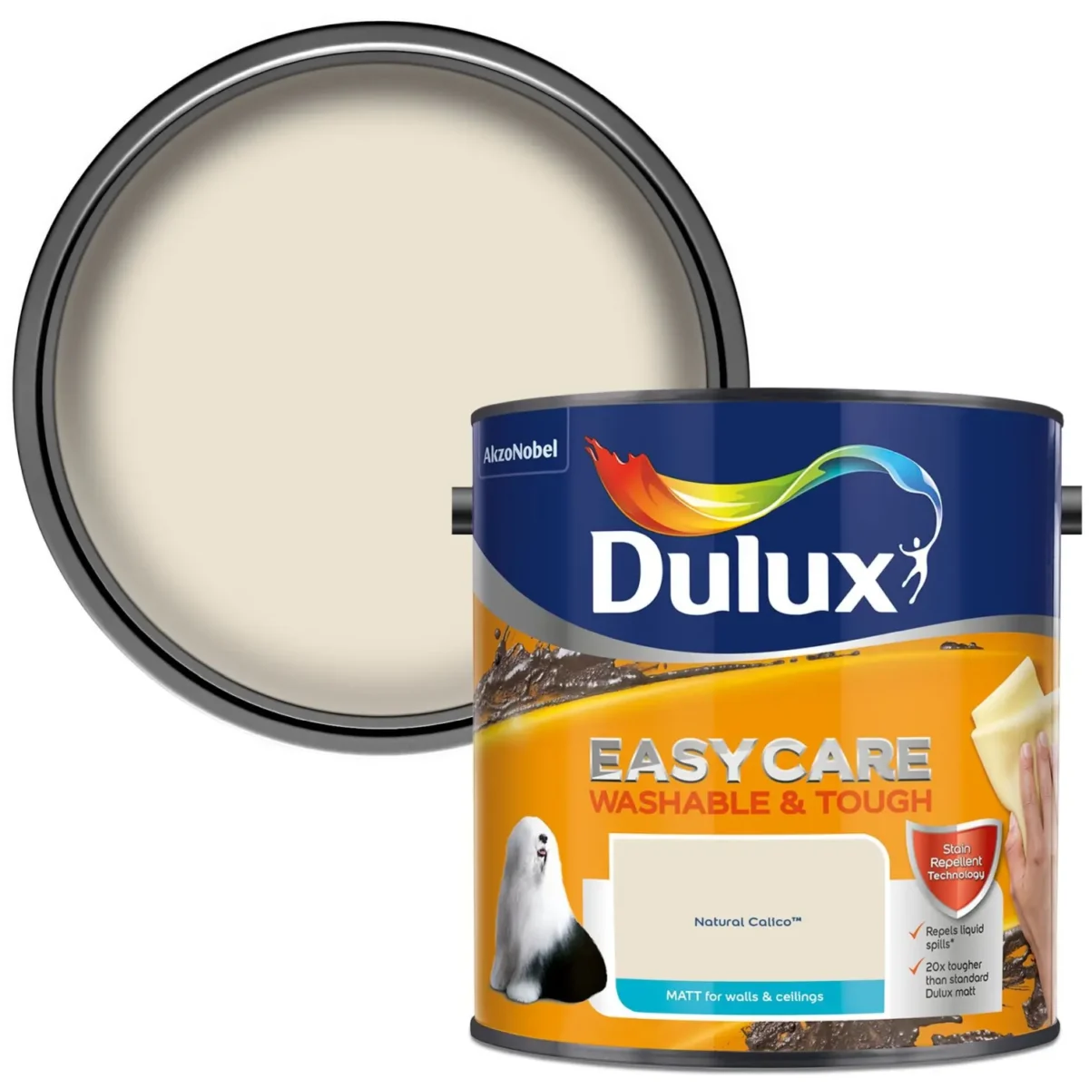 Dulux Easycare Matt Natural Calico 2.5L - Image 2