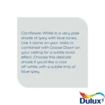 Dulux Easycare Cornflower White 2.5L - Image 3