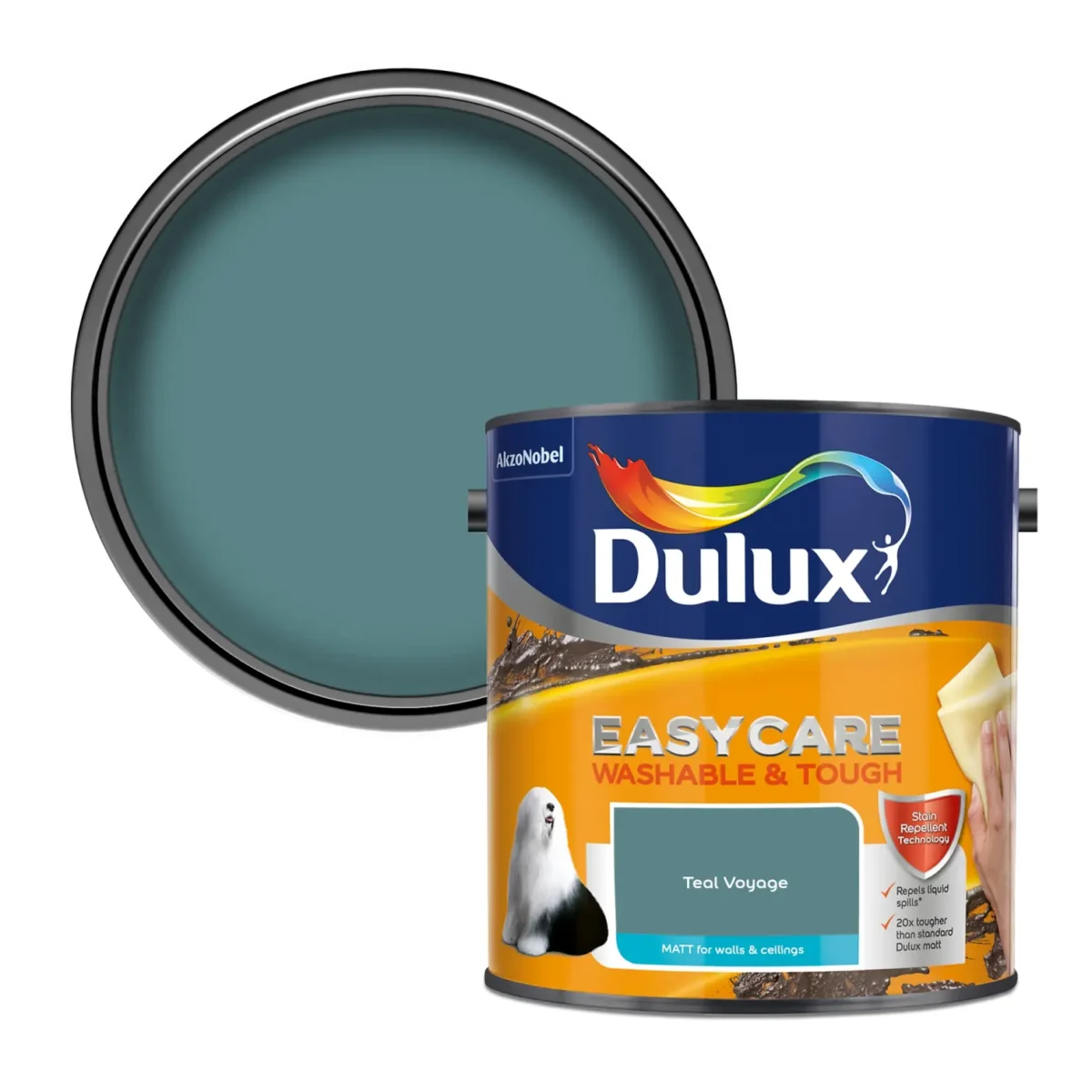 Dulux Easycare Teal Voyage 2.5L - Image 2