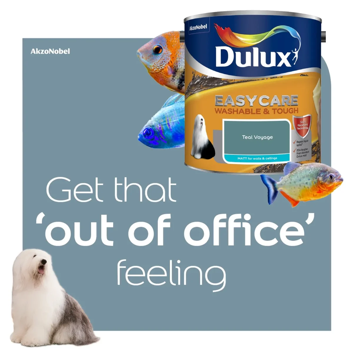 Dulux Easycare Teal Voyage 2.5L - Image 4