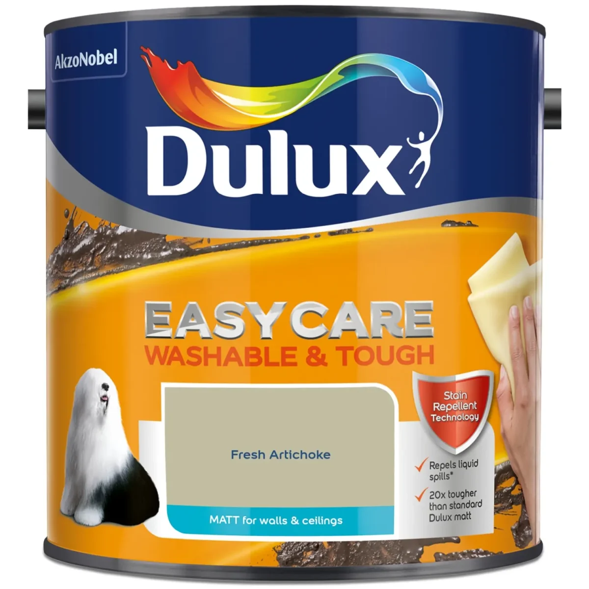 Dulux Easycare Fresh Artichoke 2.5L - Image 1