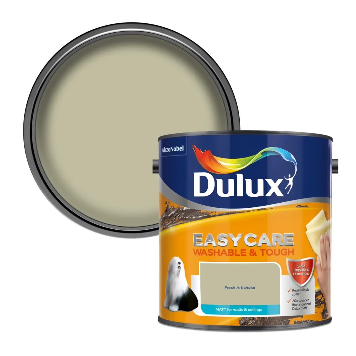 Dulux Easycare Fresh Artichoke 2.5L - Image 2