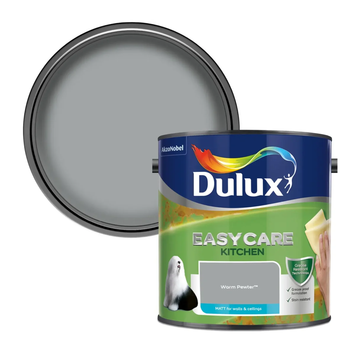 Dulux Easycare Kitchen Warm Pewter 2.5L - Image 2