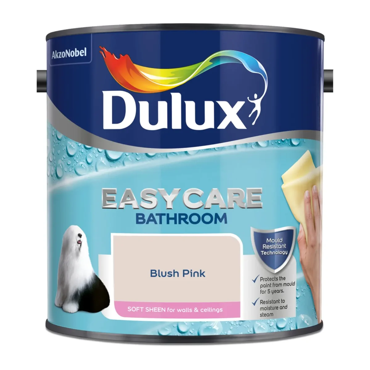 Dulux Easycare Bathroom Blush Pink 2.5L - Image 1