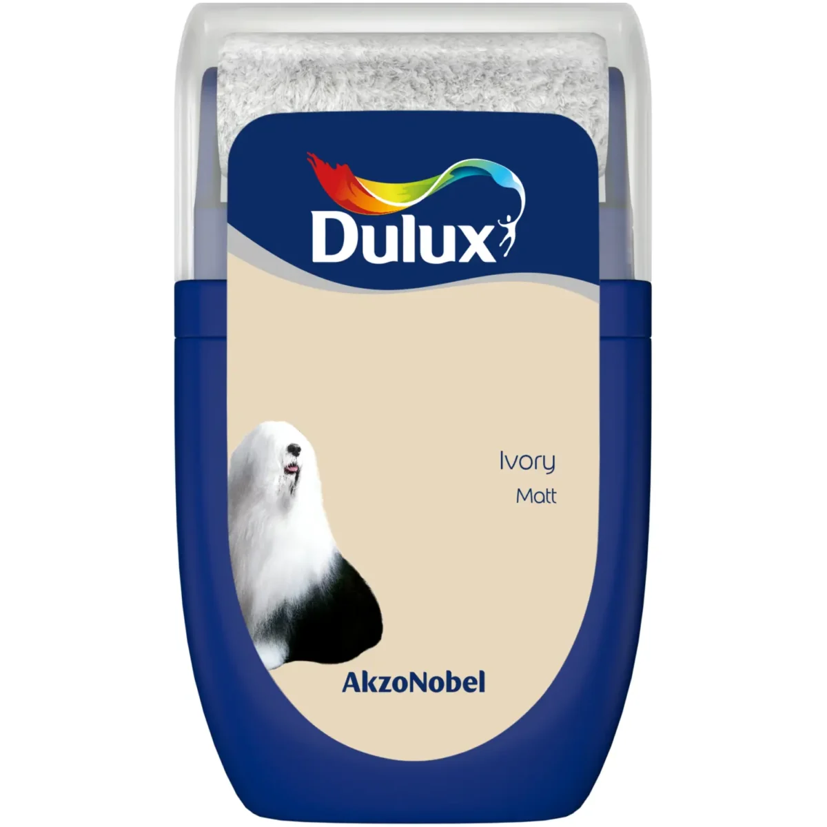 Dulux Tester Ivory Matt 30ml - Image 1