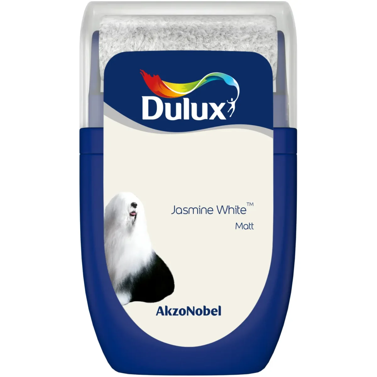Dulux Tester Jasmine White Matt 30ml - Image 1
