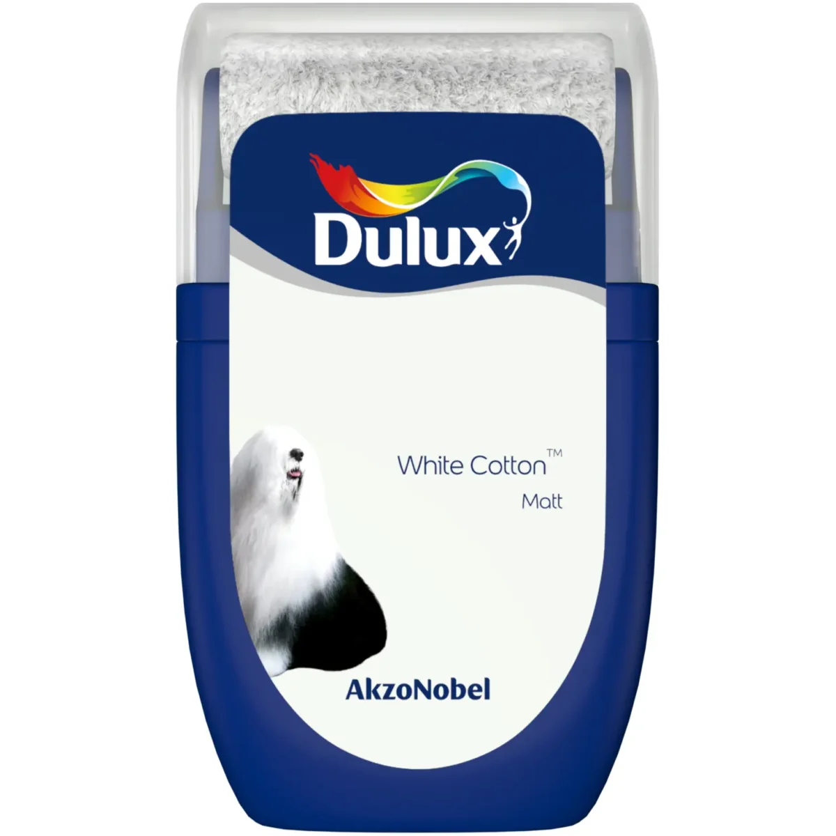 Dulux Tester White Cotton Matt 30ml - Image 1