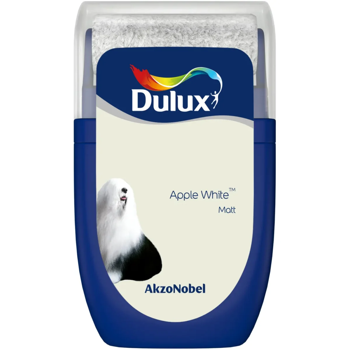 Dulux Tester Apple White Matt 30ml - Image 1