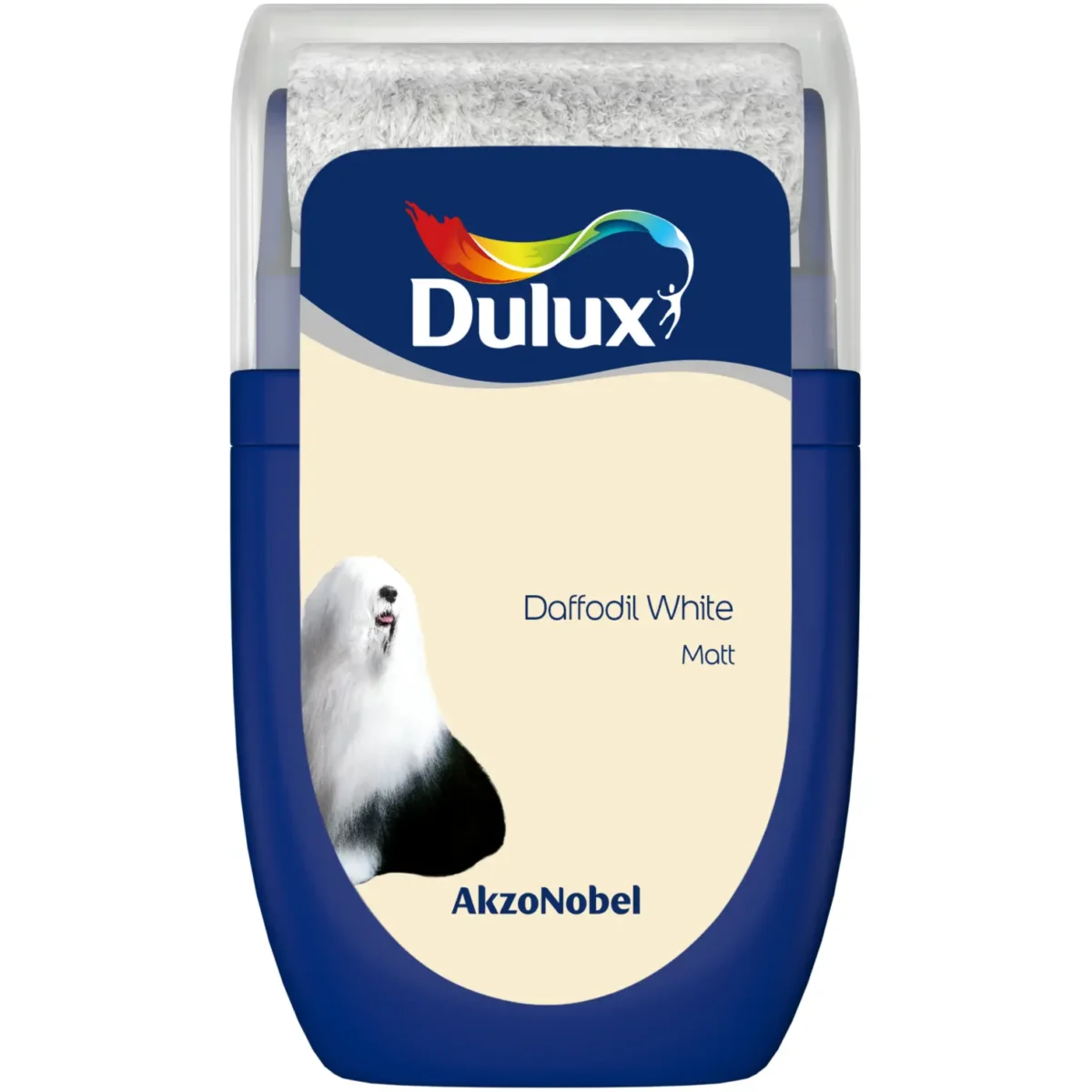 Dulux Tester Daffodil White Matt 30ml - Image 1