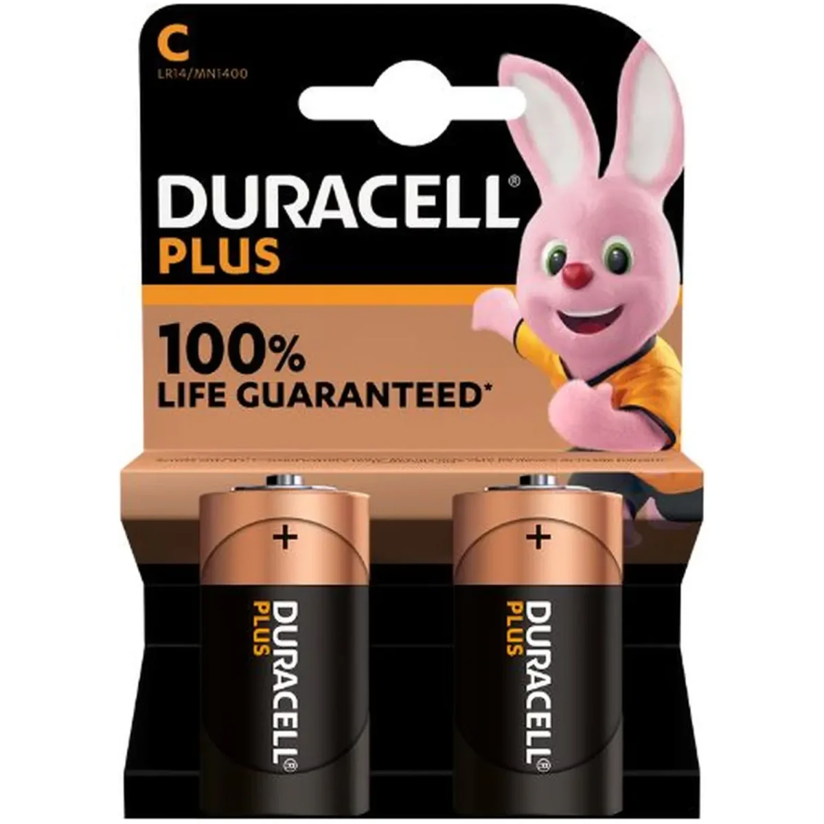 Duracell Plus C Batteries pk2