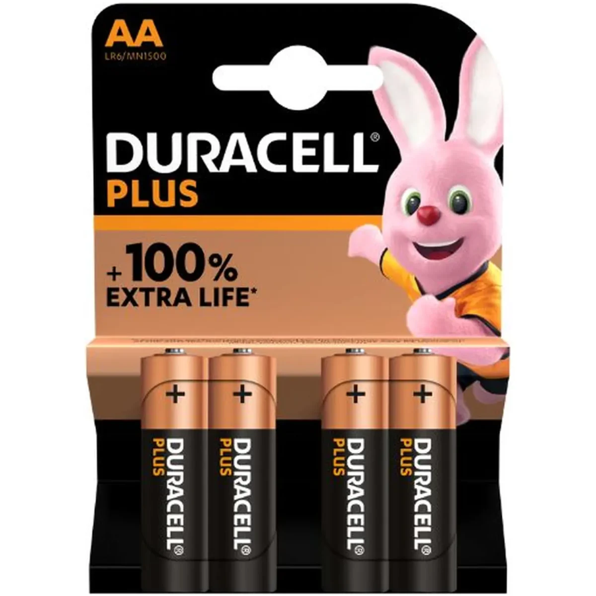 Duracell Plus AA Batteries pk4 - Image 1