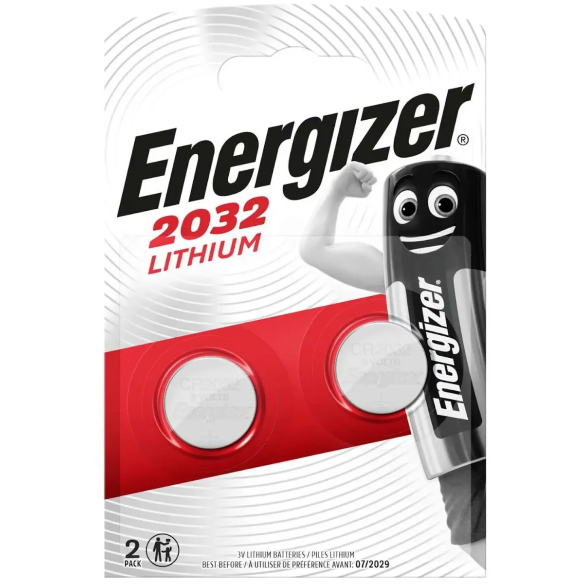 Energizer Coin Cell CR2025 Battery Card of 2 - Image 1