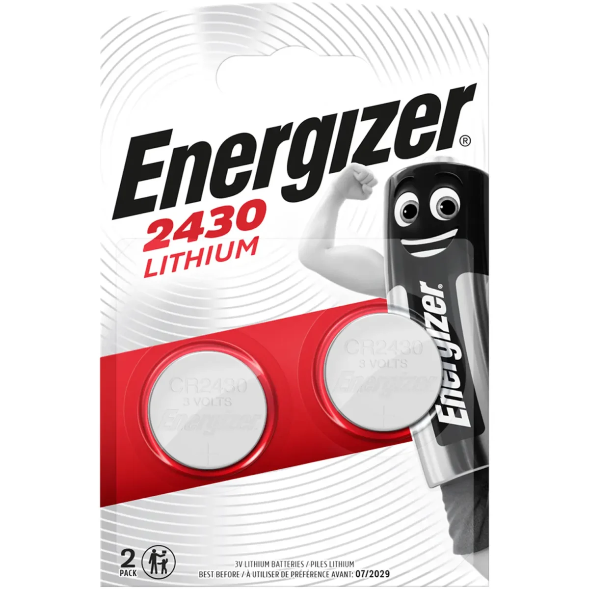 Energizer CR2430 Coin Cell Lithium Batteries pk2