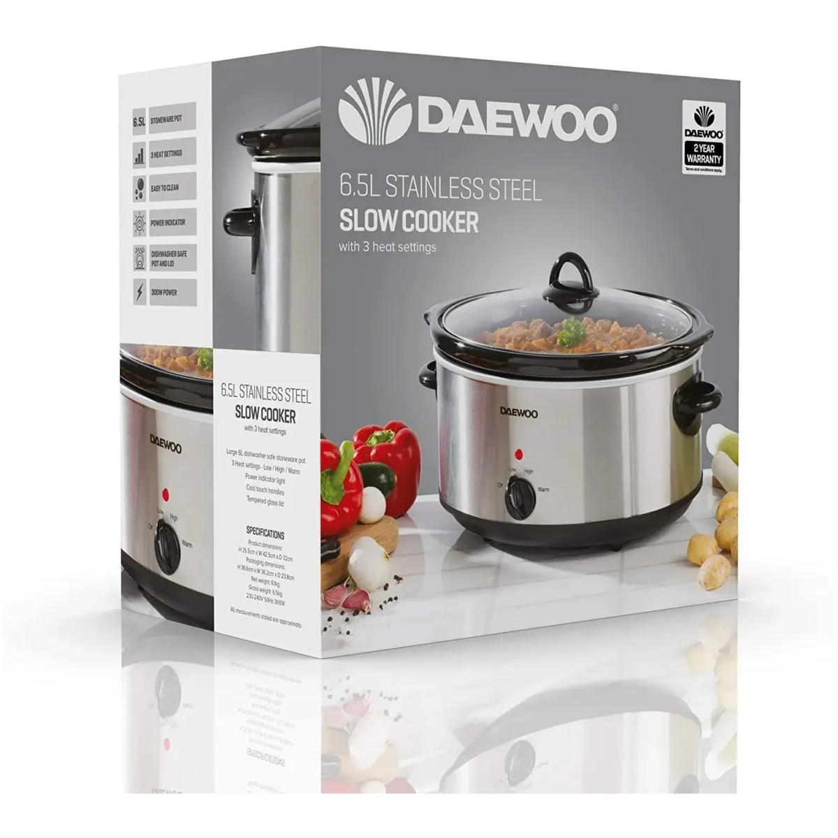 Daewoo Slow Cooker 6.5Ltr - Image 3