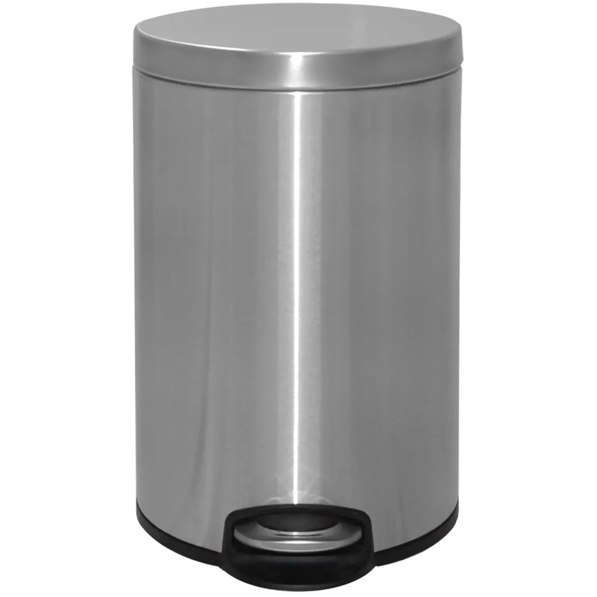 Eko Pedal Bin Stainless Steel Matt Finish Soft Close Lid 12 Litre Capacity - Image 1
