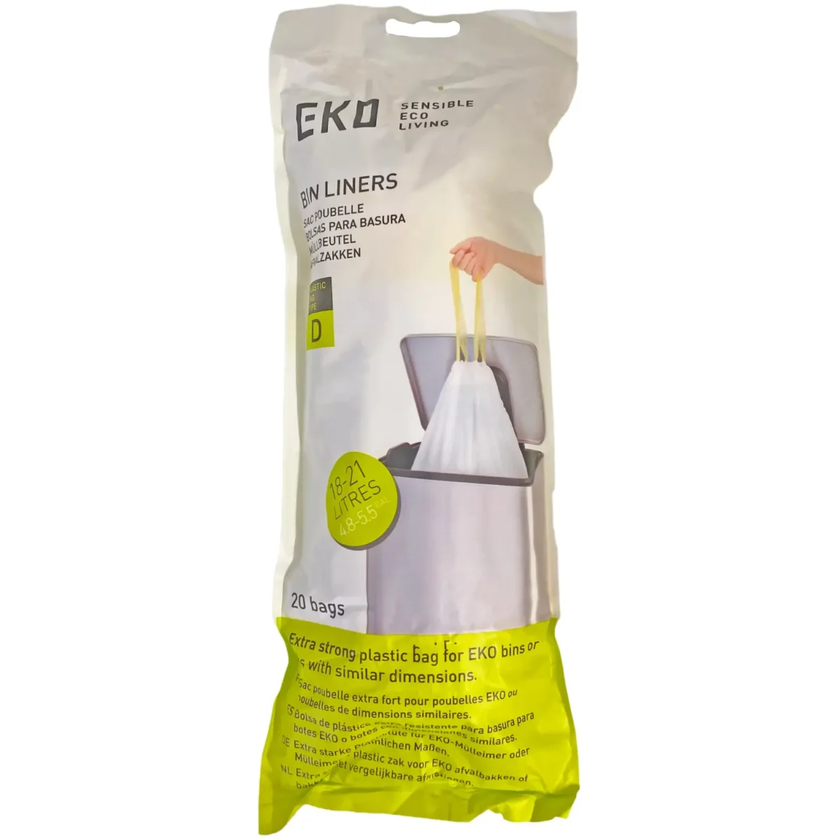Eko Bin Liner To Suit 18 to 21 Litre Bins Roll of 20