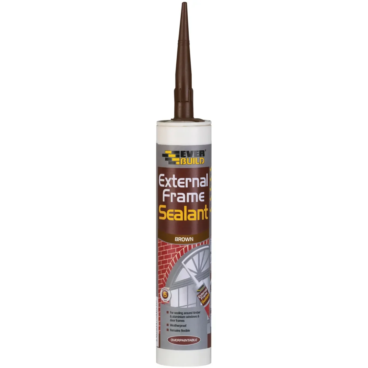 Everbuild Acrylic Frame Sealant Brown 310ml - Image 1