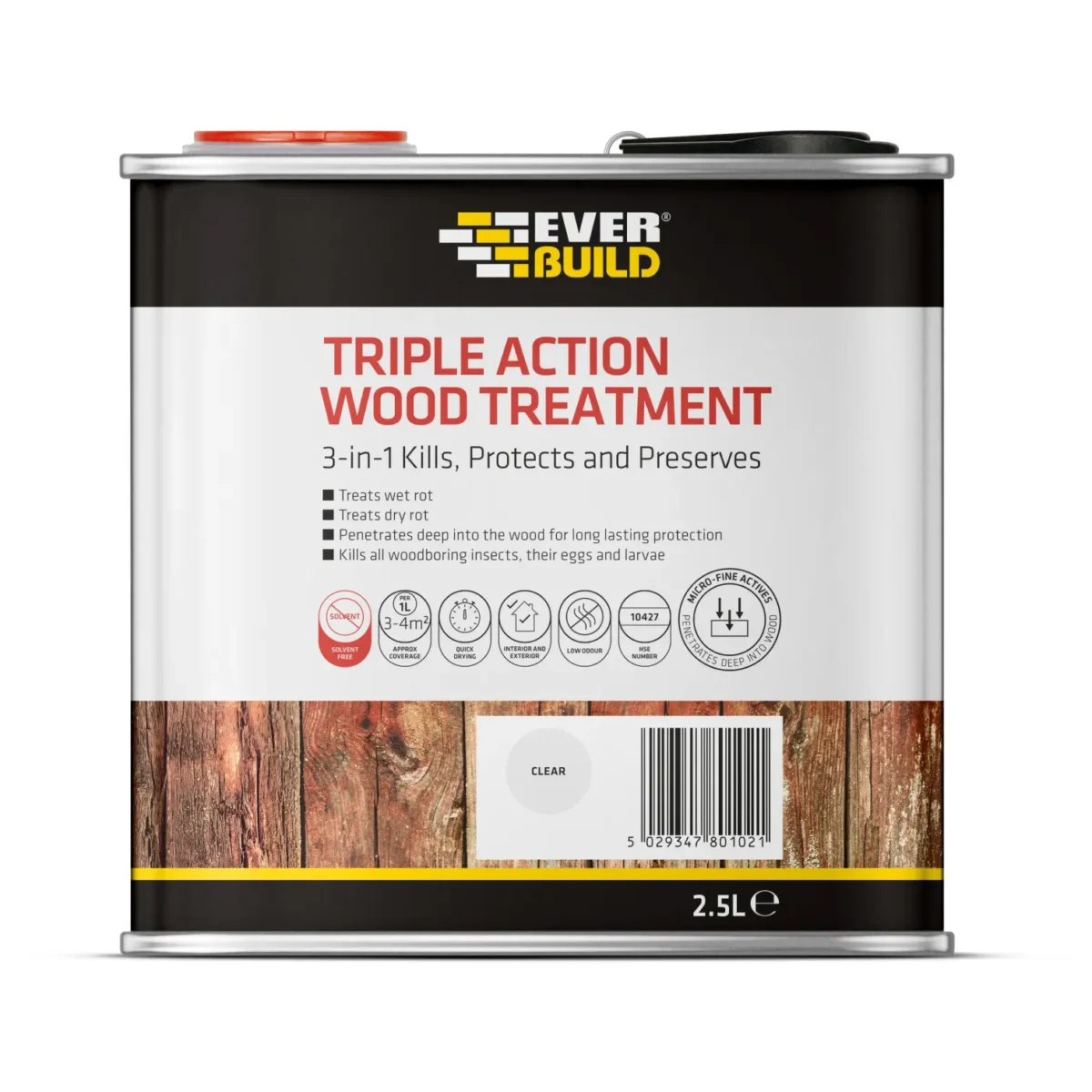 Everbuild 2.5ltr Triple Action Wood Treatment - Image 1