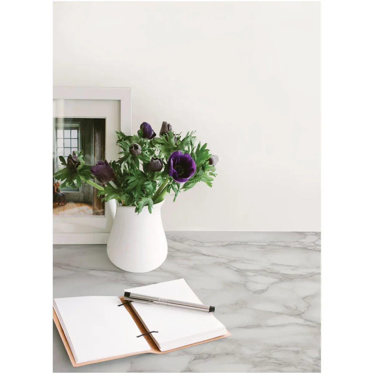 Fablon Marble White Self Adhesive 2m x 67.5cm - Image 3