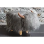 Georgette the Grey Highland Cow Footstool