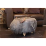 Georgette the Grey Highland Cow Footstool - Image 3
