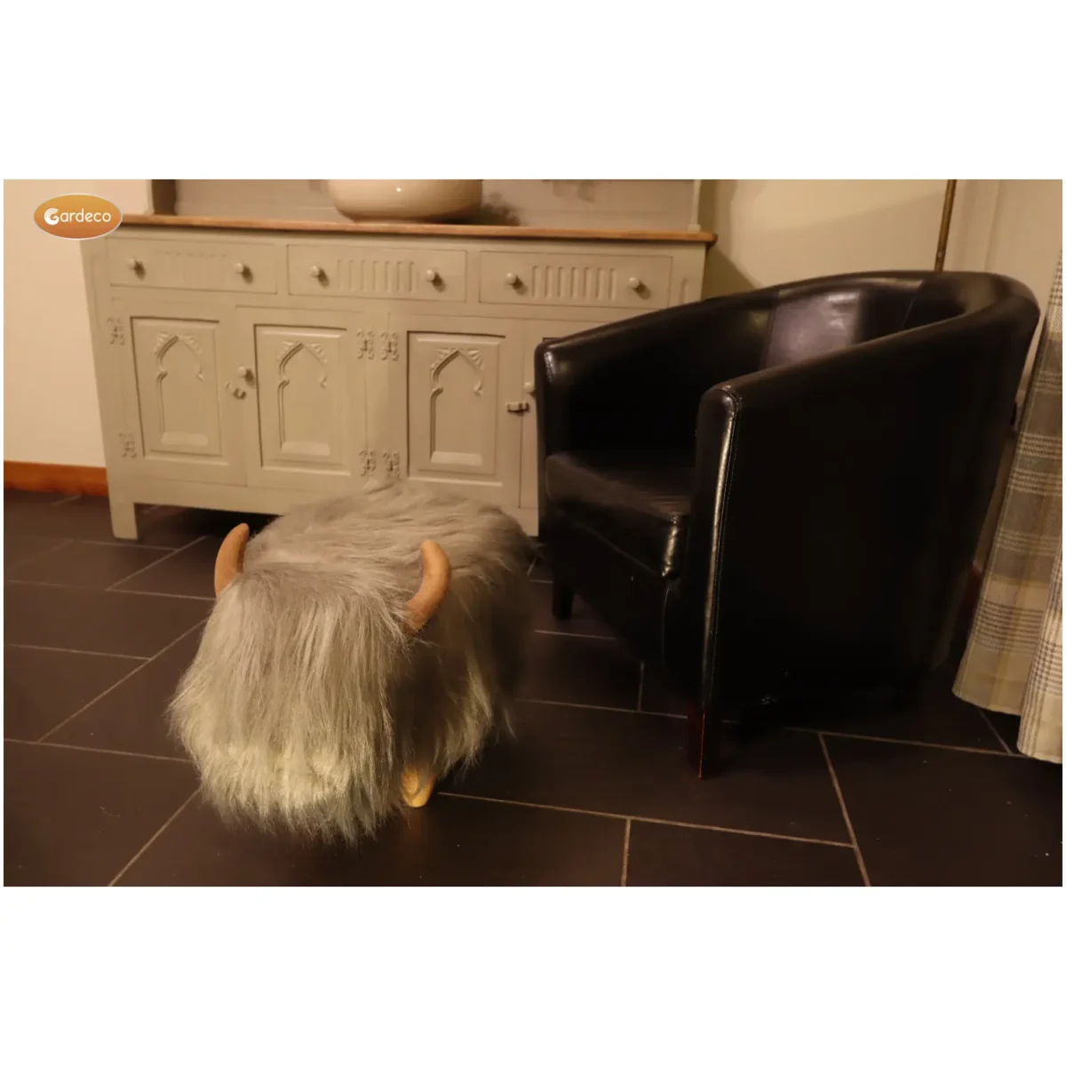 Georgette the Grey Highland Cow Footstool - Image 5