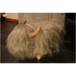 Georgette the Grey Highland Cow Footstool - Image 7