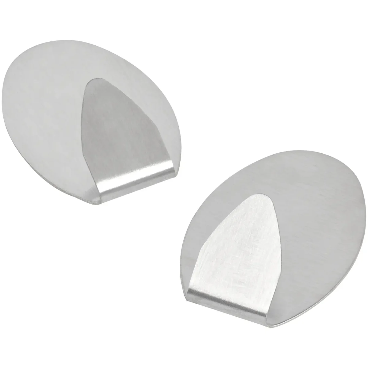 Chef Aid Medium Stainless Steel Self Stick Oval Hooks 2 Pack - Image 5