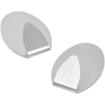 Chef Aid Medium Stainless Steel Self Stick Oval Hooks 2 Pack - Image 5