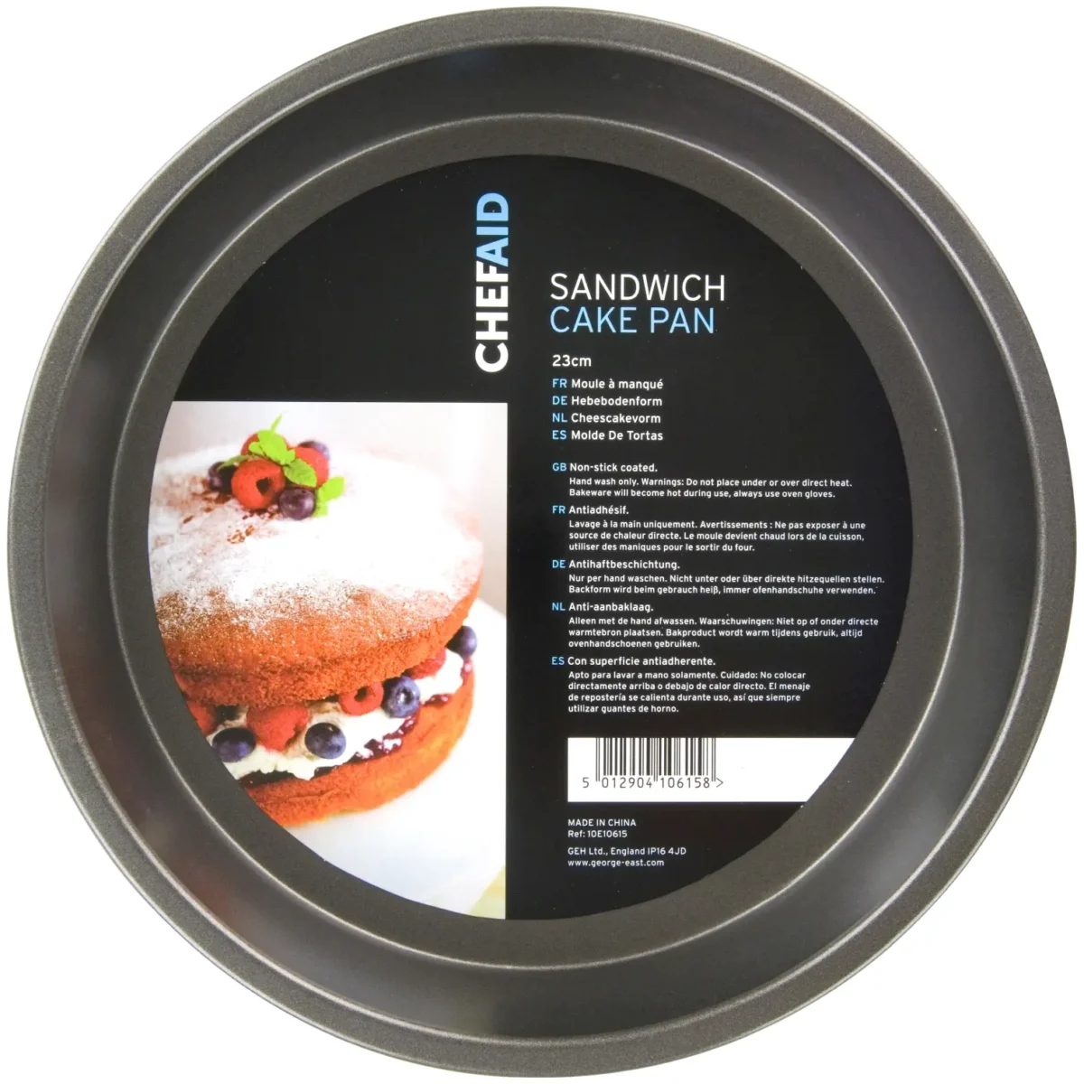 Chef Aid 23cm Sandwich Cake Pan - Image 1