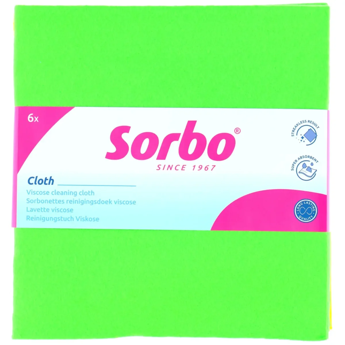 Sorbo Viscose Cleaning Cloth Pack of 6 - Image 1