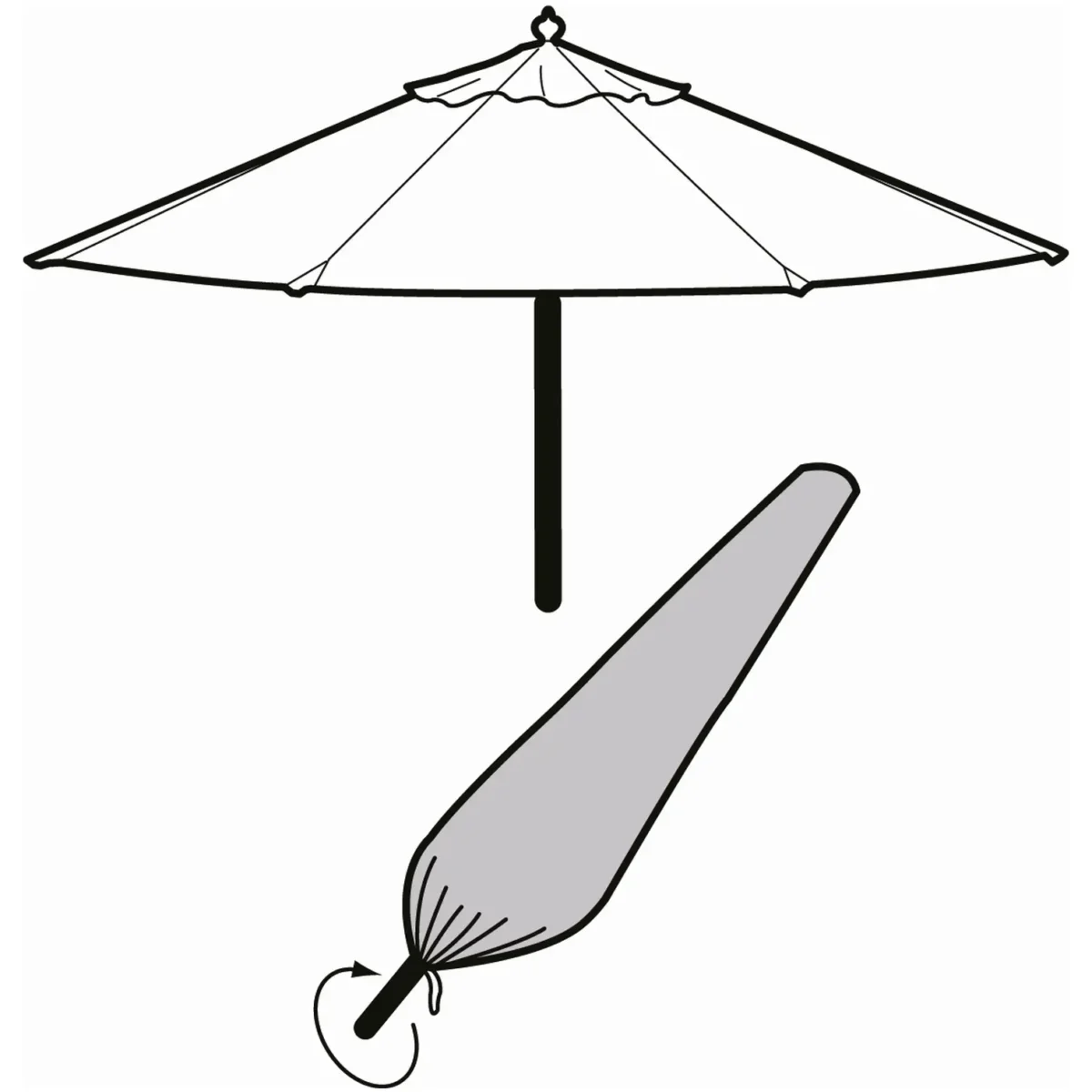 Garland Parasol Cover Large 190cm - Image 2