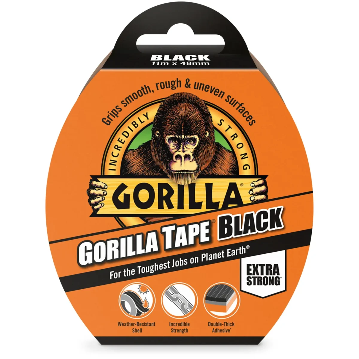 Gorilla Tape Black 11m