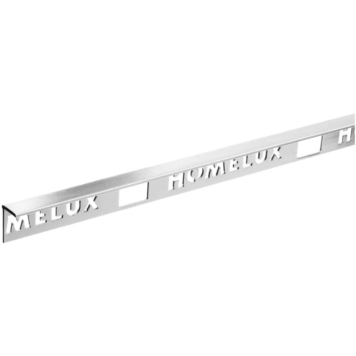 Homelux 10mm Brushed Steel Edge Tile Trim 2.5m - Image 1
