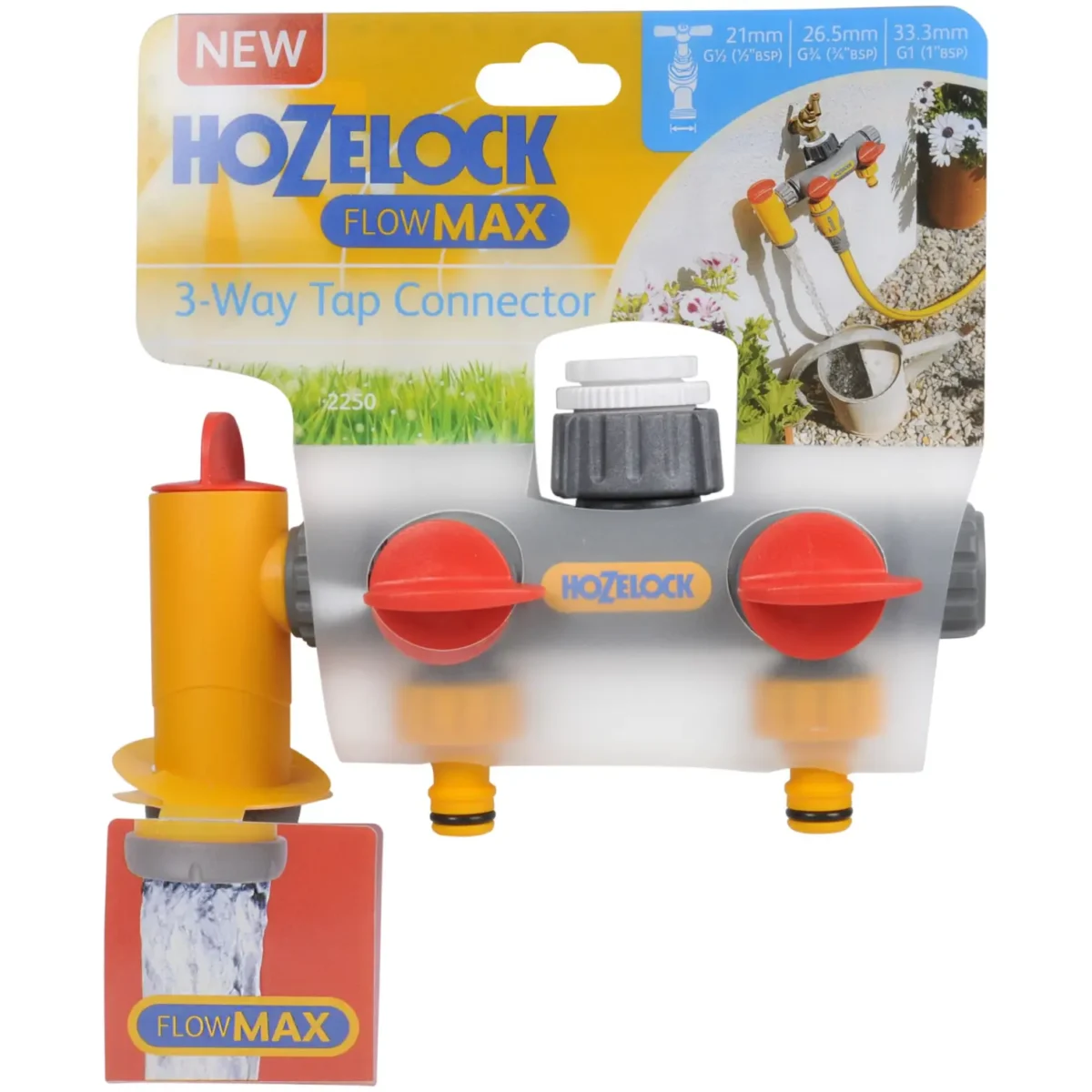 Hozelock 3-Way Tap Connector - Image 2