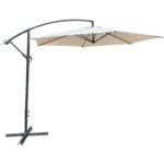 Overhanging Taupe Parasol 3m