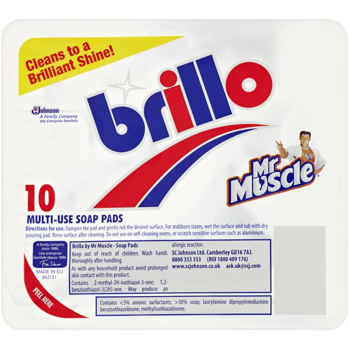 Brillo Multi Use Soap Pads Pack of 10 - Image 1