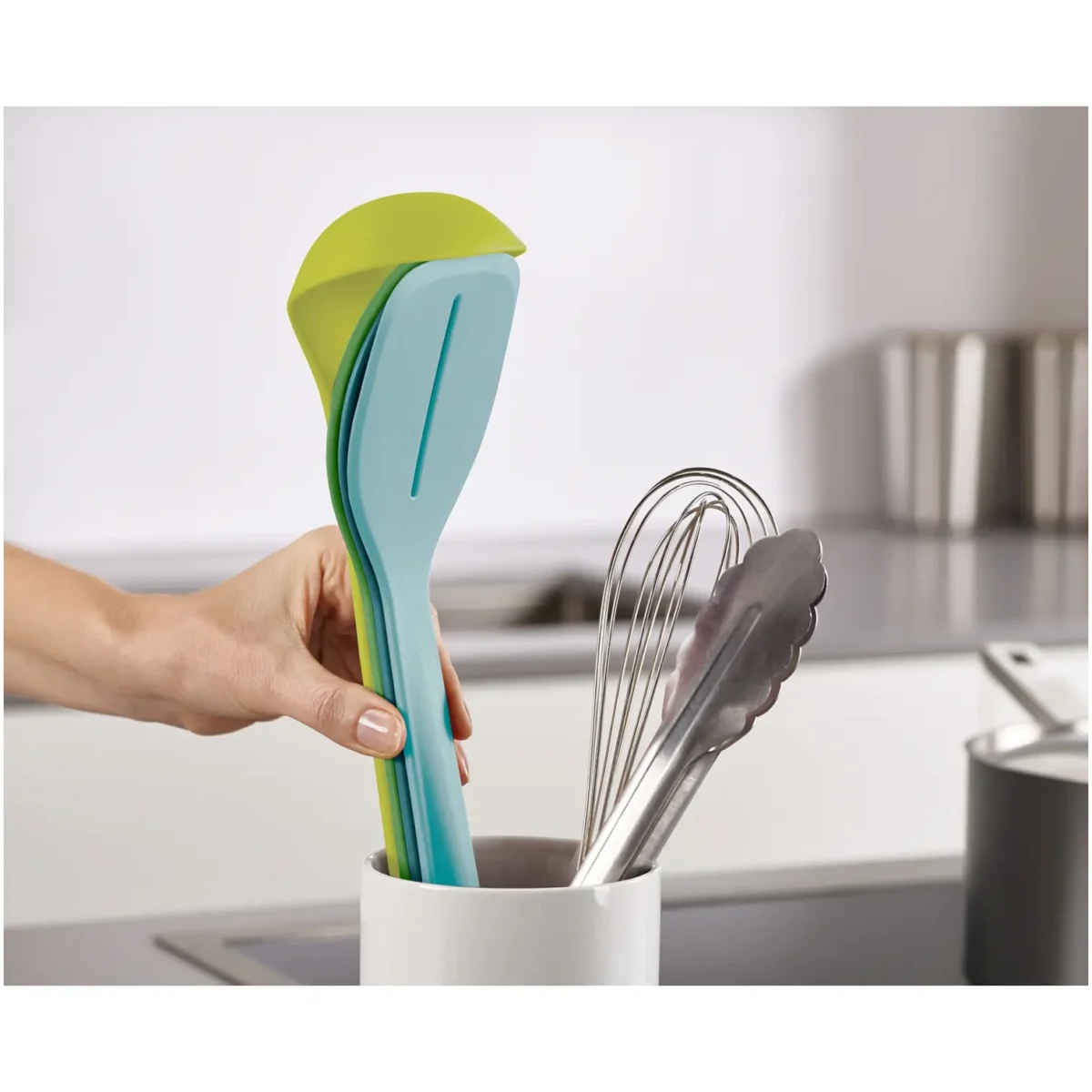 Joseph Joseph Duo 4 Piece Utensil Set With Clip Together Handles - Image 3