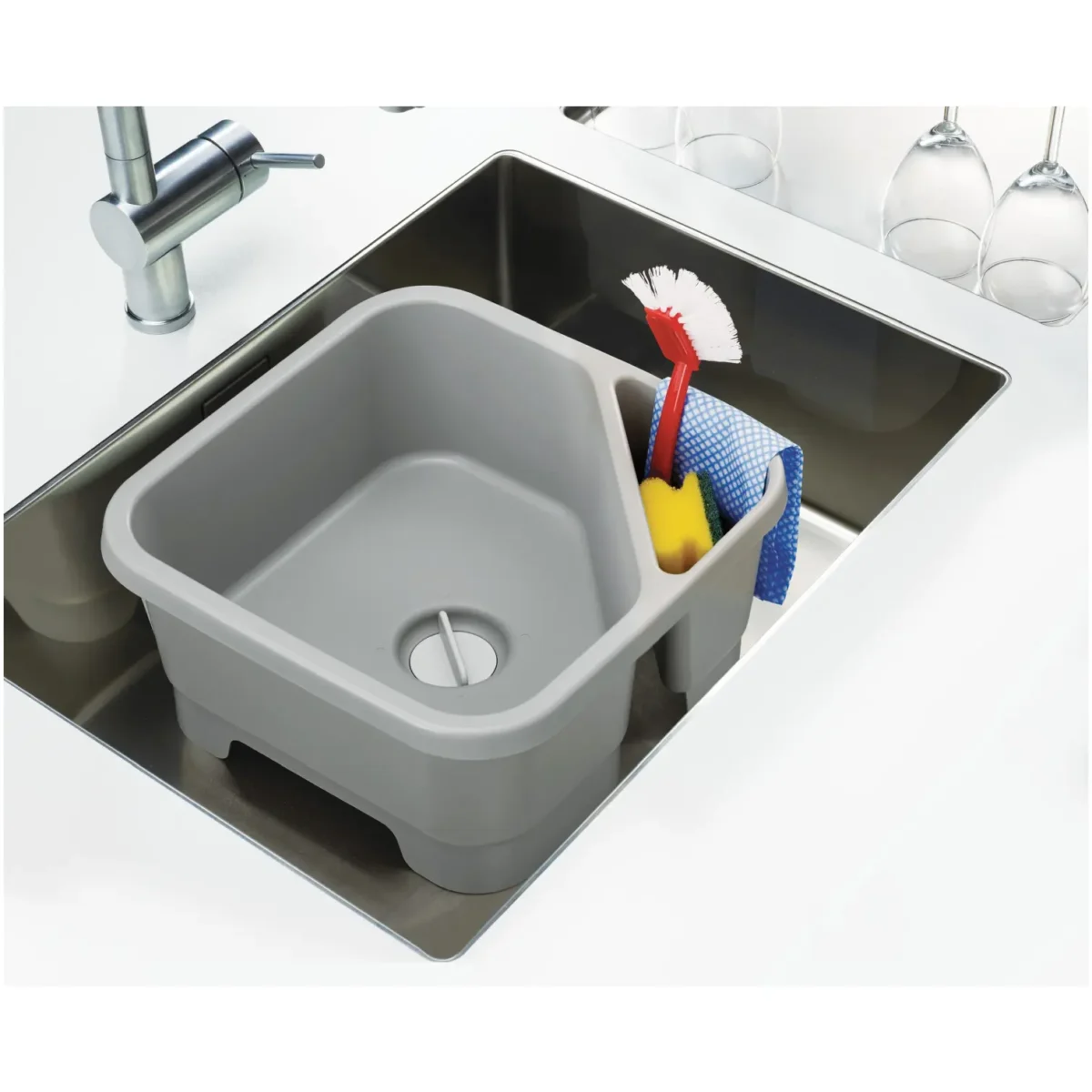 Joseph Joseph Duo Washing Up Bowl with Plug - Image 3
