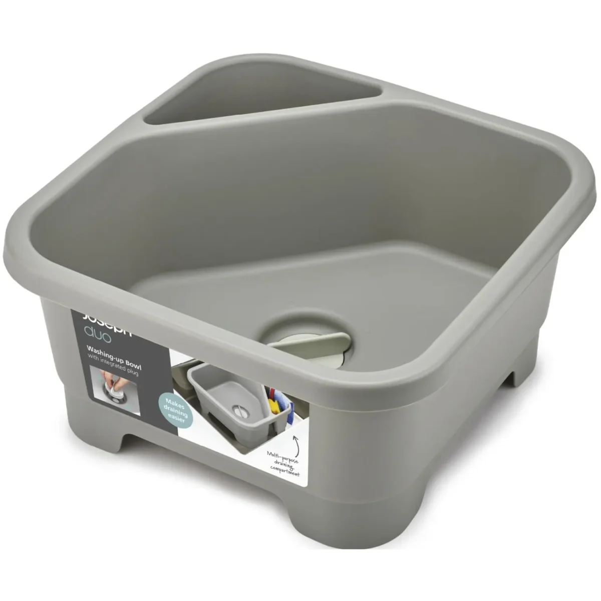 Joseph Joseph Duo Washing Up Bowl with Plug - Image 5