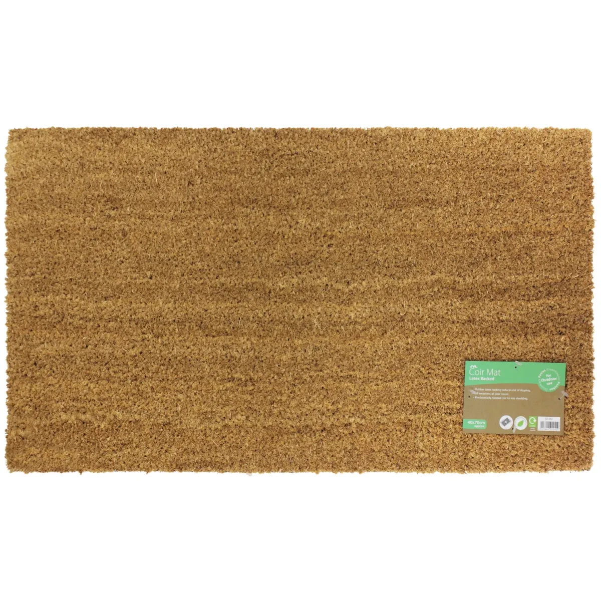 JVL Manor Plain Coir Doormat 60x40cm - Image 2
