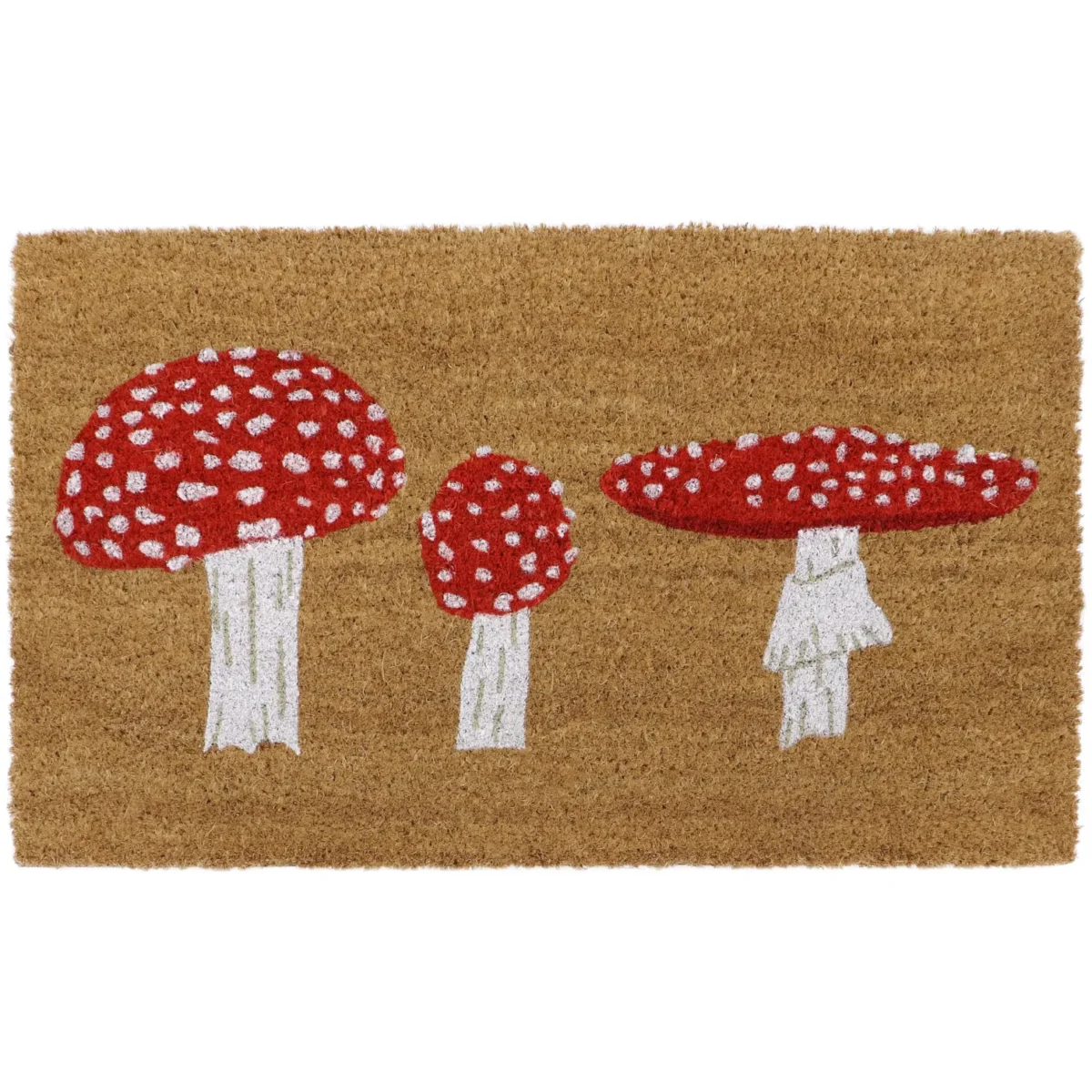 JVL Toad Stool Coir Mat 45x75cm - Image 1