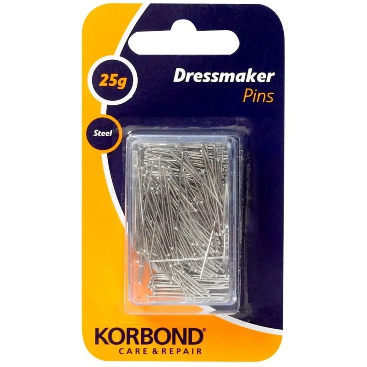 Korbond Steel Dressmaker Pins 25g - Image 1