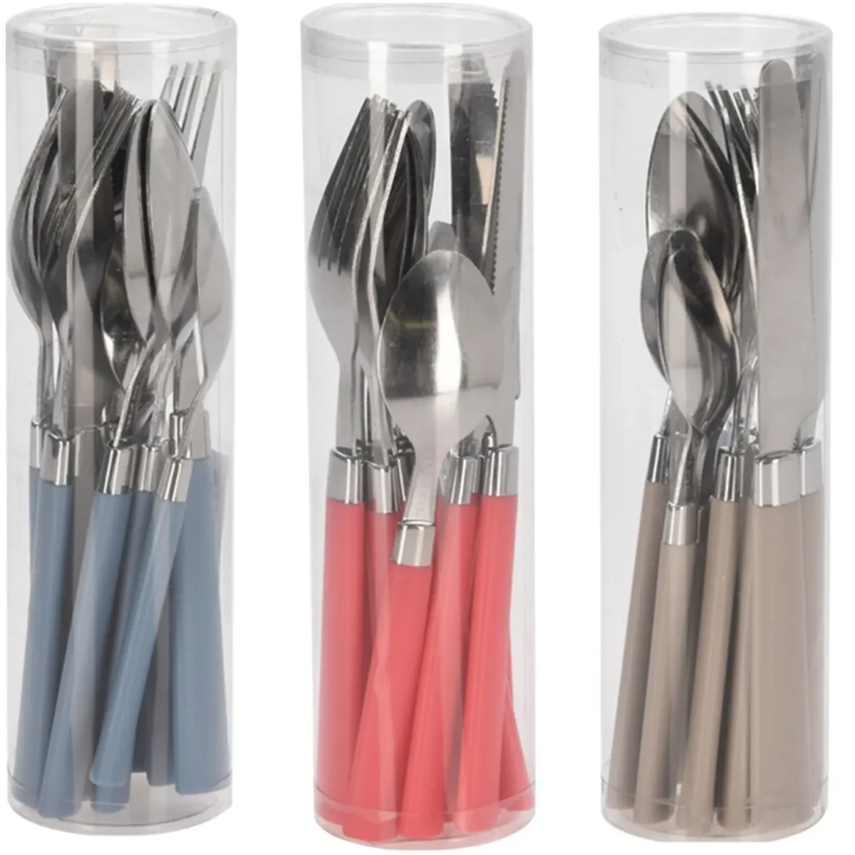 12 Piece Cutlery Set Assorted Colours - Image 2