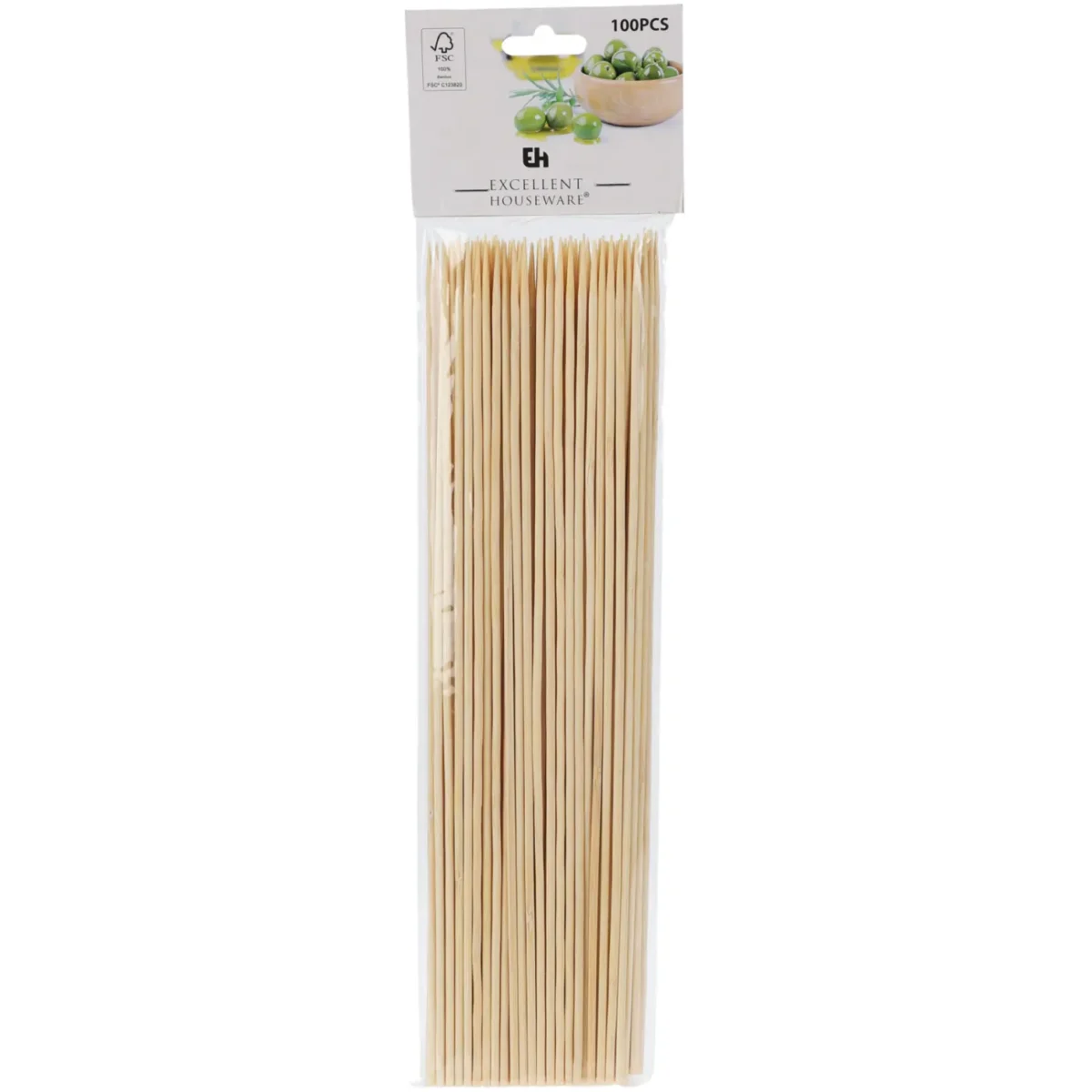 Wooden Skewers 30cm Pack of 100 - Image 1