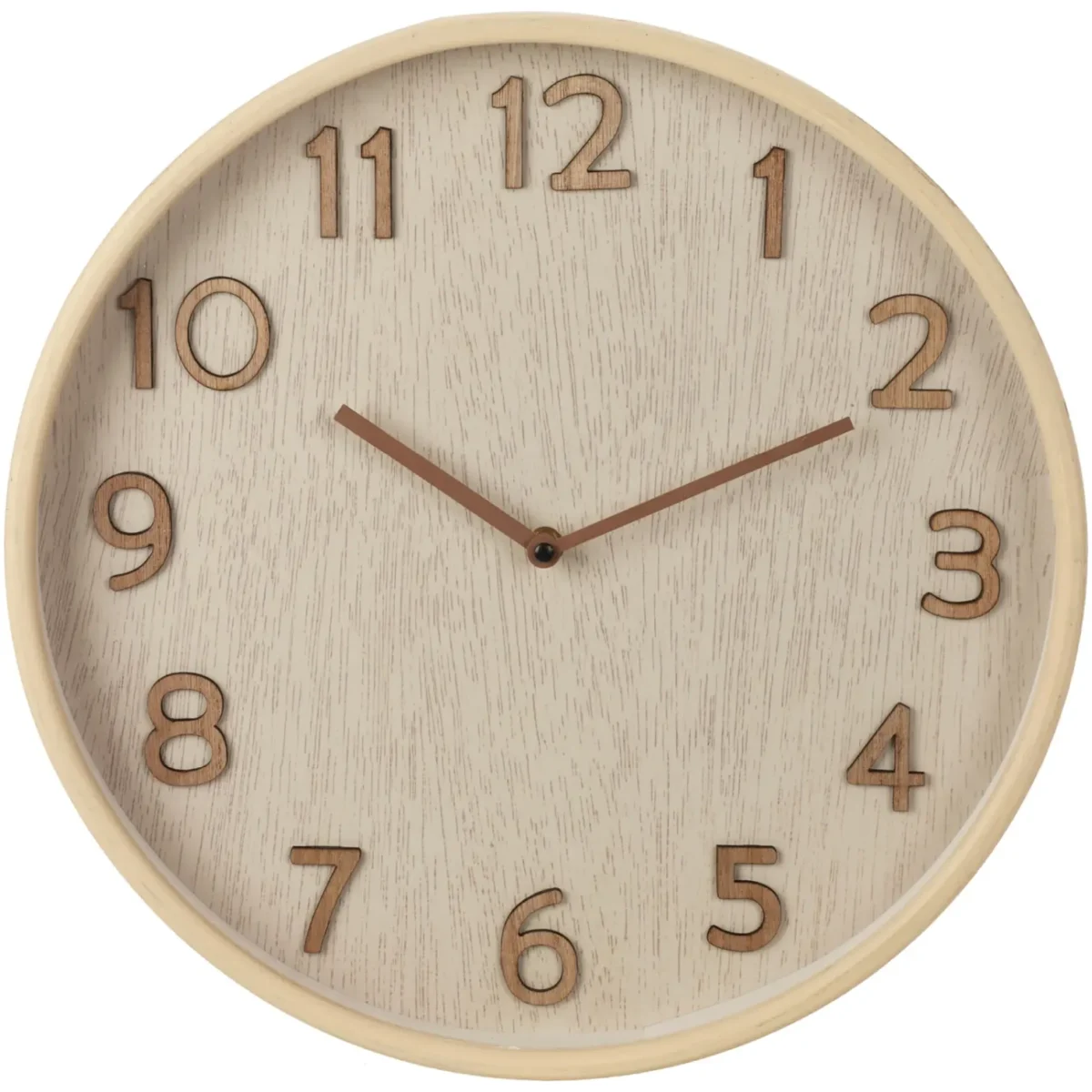 Wood Effect Grey Clock 38cm - Image 1