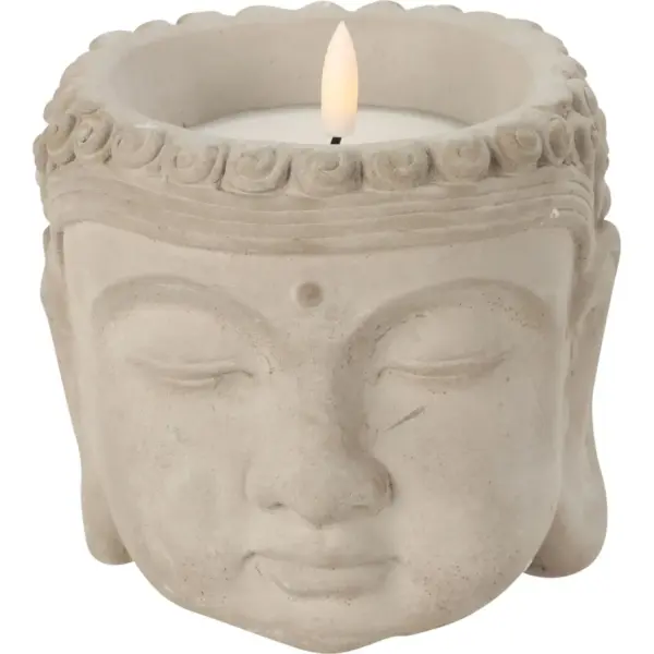 LED Candle in Buddha Head