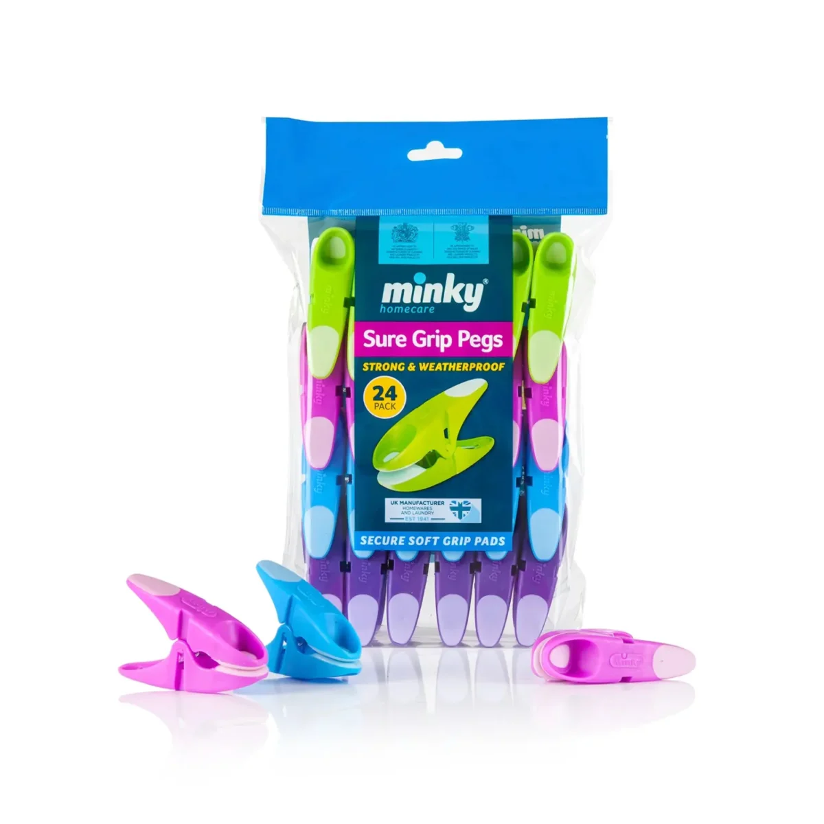 Minky Sure Grip Pegs Pack of 24 - Image 2