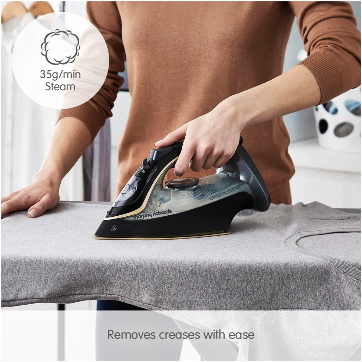 Morphy Richards 300302 2400w Crystal Clear Gold Iron - Image 9