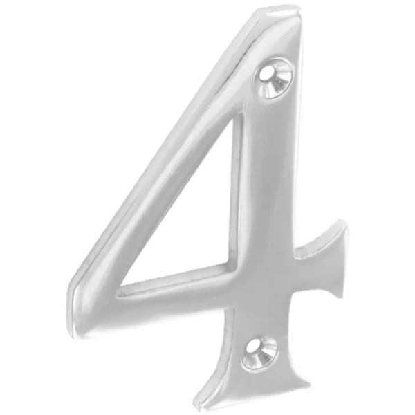 Securit Chrome Numeral 75mm(3inch) No 4